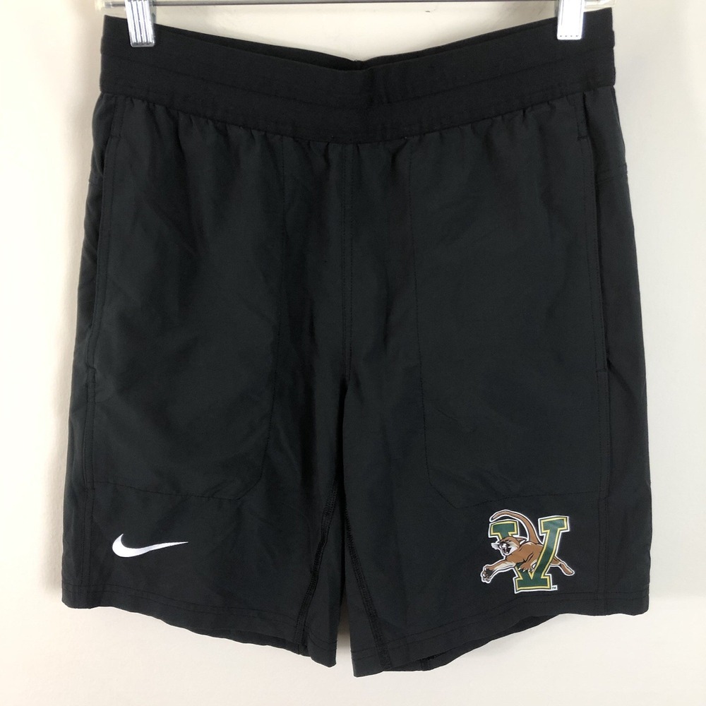 Nike Dri-Fit University Of Vermont Catamount Shorts Men's Sz S Black Athletics